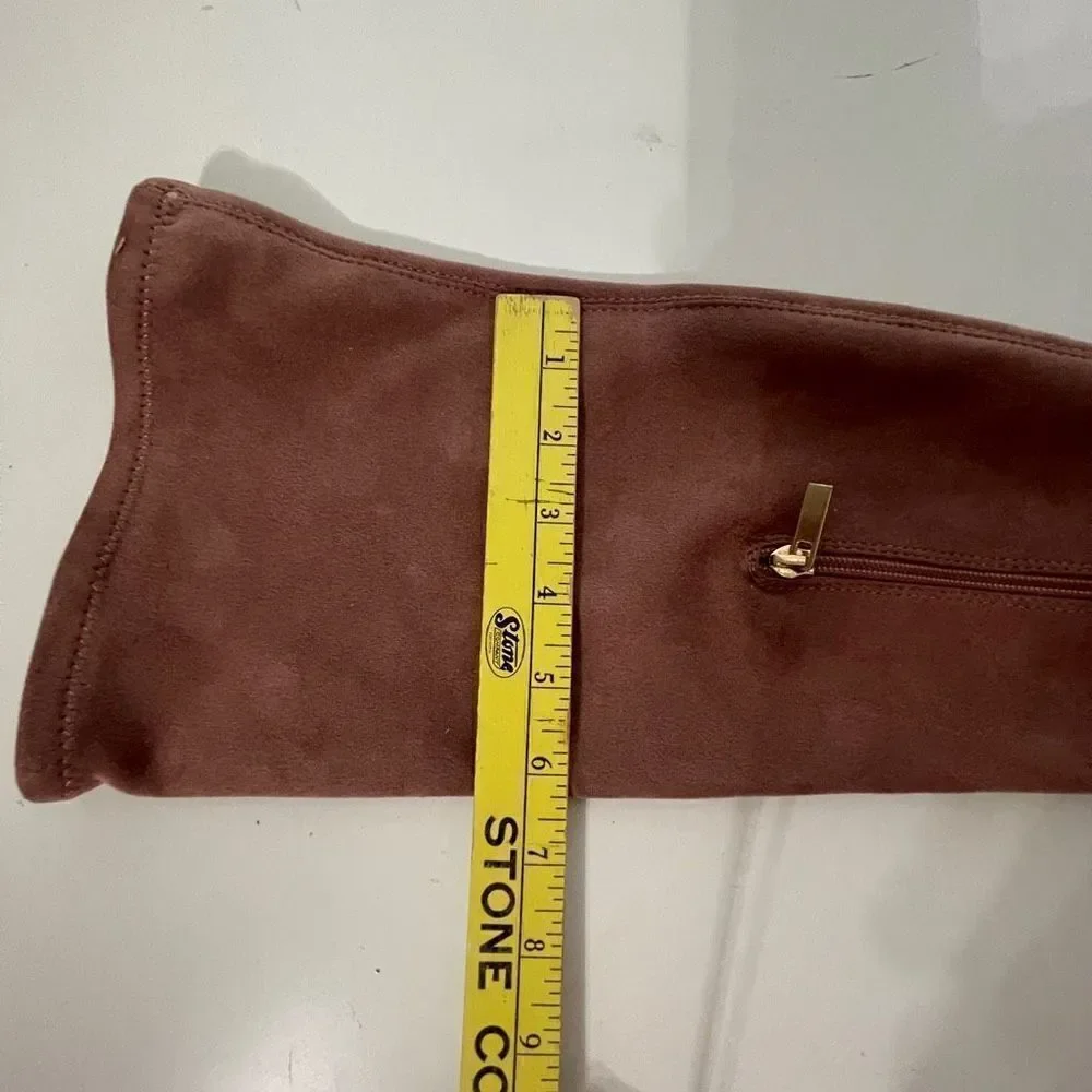 Anne Michelle Women's‎ Suede Magnolia-08 Above Knee High Boots Pink Size 6.5